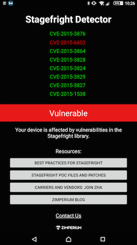 Stagefright2.0 detect